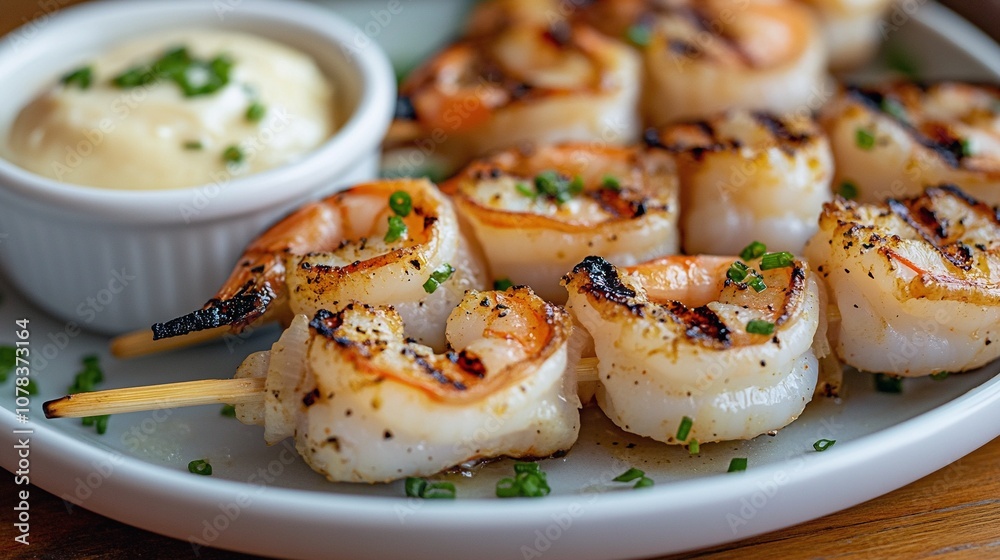 Grilled Shrimp Skewers with Garlic Butter Dip Recipe Grilled Shrimp Skewers with Garlic Butter Dip Recipe