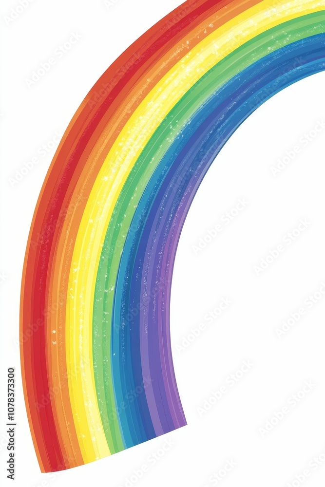 Obraz premium A colorful rainbow arc on a white background.