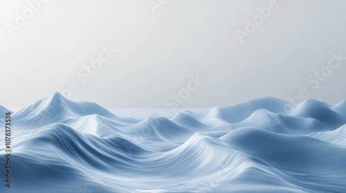 3d rendered abstract white wavy background