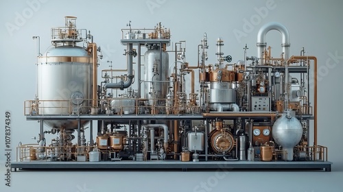 isolated chemical instruments 3d rendering
