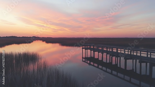 sunrise over the river