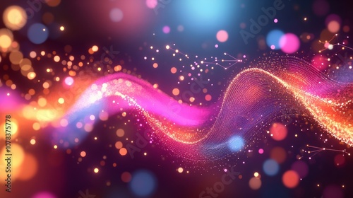 3d rendered wavy lightining background