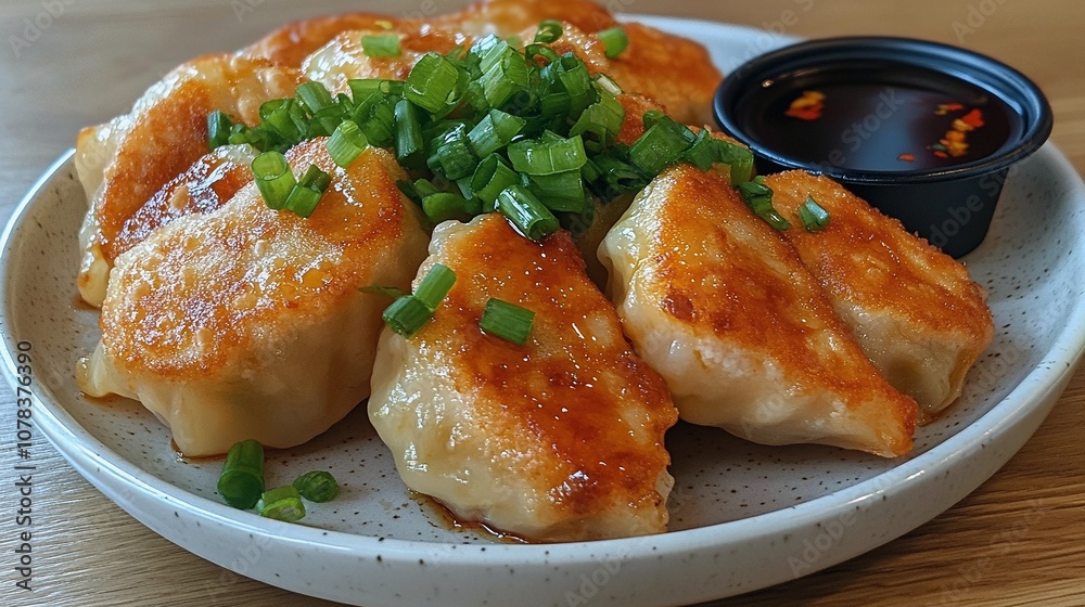 Pork Dumplings with Soy Sauce and Green Onions Pork Dumplings with Soy Sauce and Green Onions