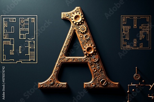 Blueprint Alphabet Design photo