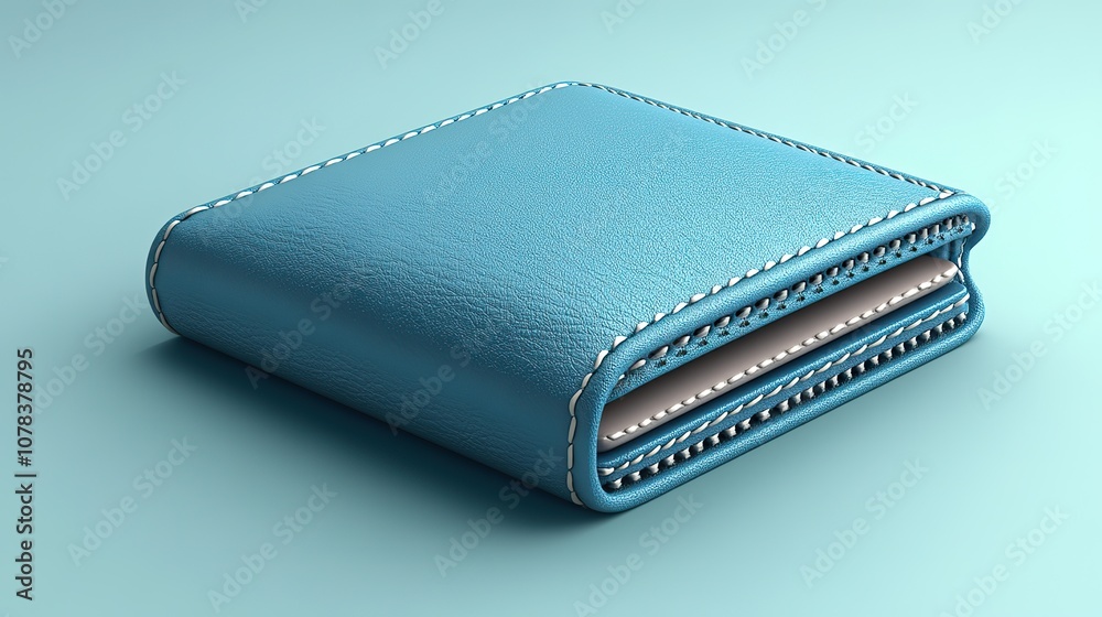 loop animation of blue cartoon leather wallet 3d rendering loop animation of blue cartoon leather wallet 3d rendering