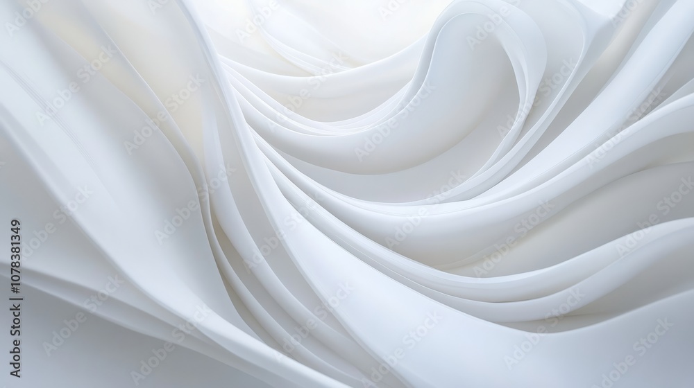 Obraz premium 3d wavy white smooth and wavy background