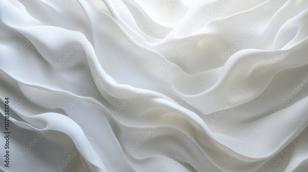 Fototapeta premium 3d wavy white smooth and wavy background