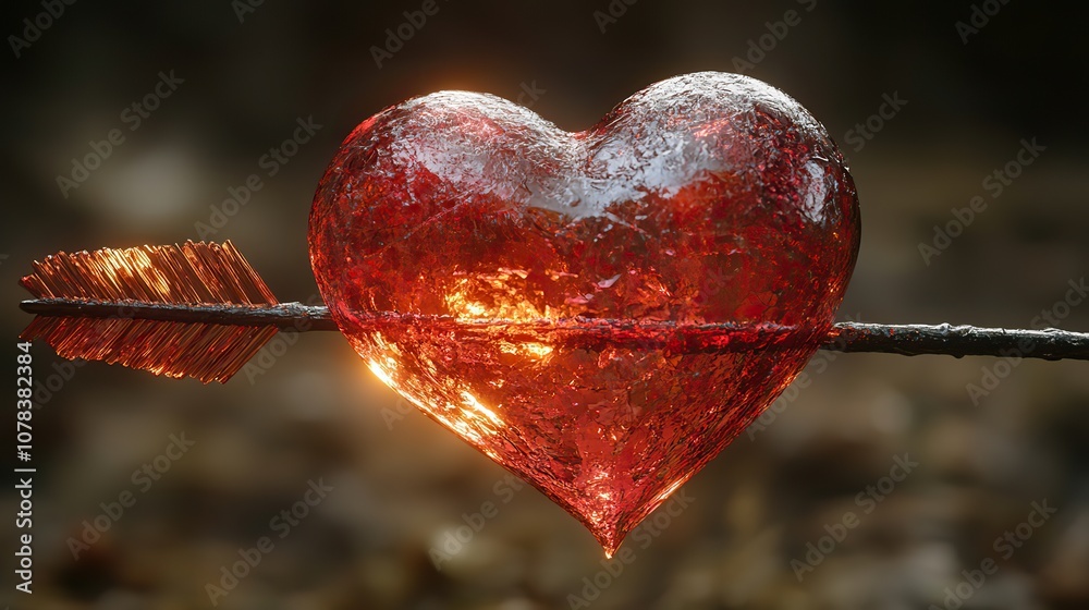 love heart arrow with valentine s day concept 3d rendering love heart arrow with valentine s day concept 3d rendering