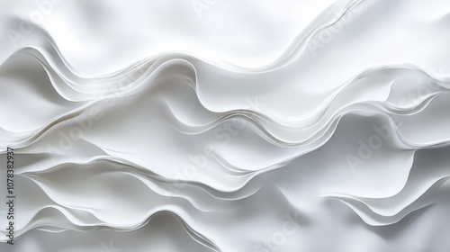 3d wavy white smooth and wavy background