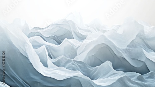 Wallpaper Mural 3d wavy white smooth and wavy background Torontodigital.ca