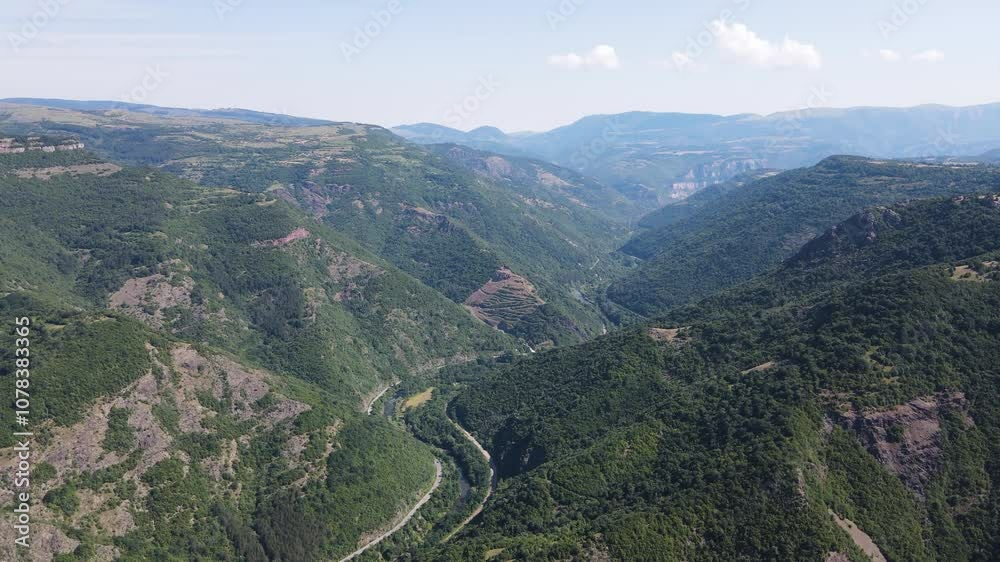 Amazing Aerial view of iskar gorge near village of Bov, Balkan Mountains, Bulgaria
Amazing Aerial view of iskar gorge near village of Bov, Balkan Mountains, Bulgaria