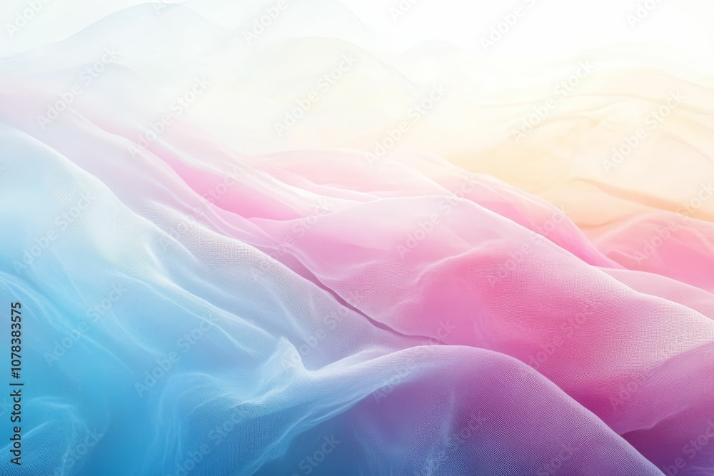 Obraz premium Soft, colorful fabric waves.
