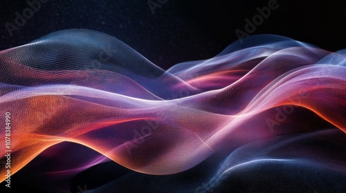 3d rendered abstract wavy lightining background