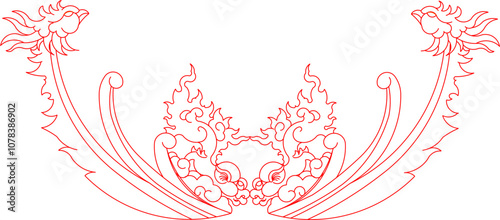 Sketch vector illustration silhouette design ornament decoration decoration accessories classic vintage ethnic traditional