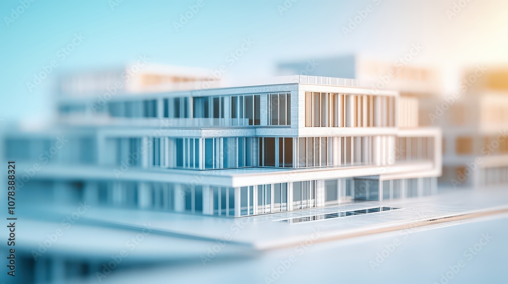 Completed structural engineering model, showcasing innovative architectural design and robust construction Completed structural engineering model, showcasing innovative architectural design and robust construction