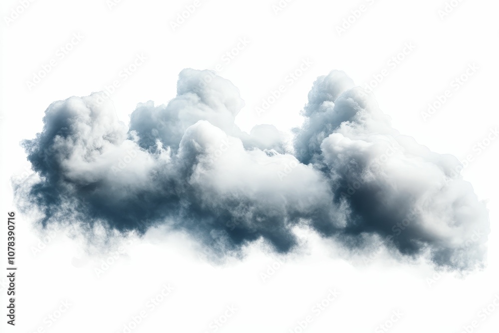 A fluffy, dark grey cloud against a white background. A fluffy, dark grey cloud against a white background.