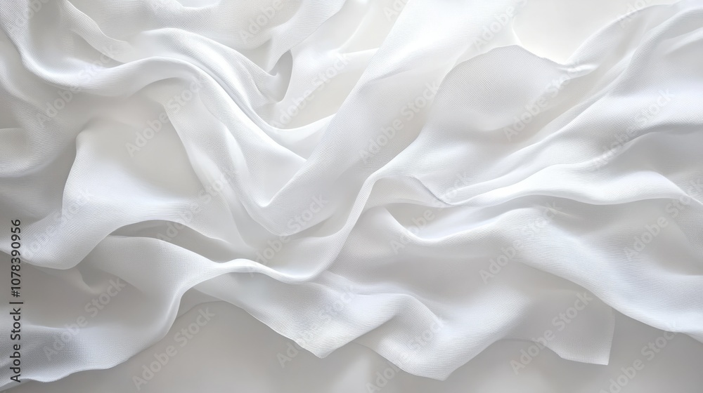 Fototapeta premium 3d abstract wavy white background. smooth wallpaper