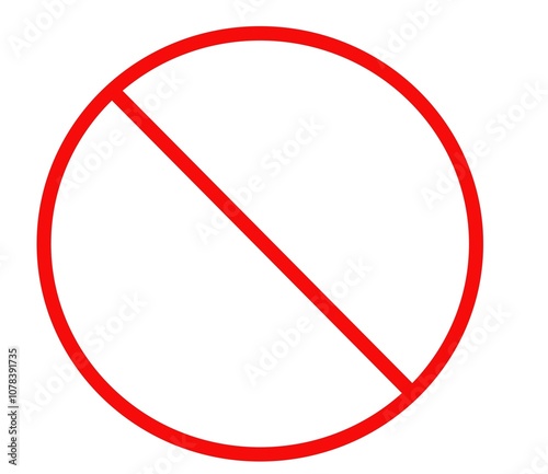 Free Download Red prohibition sign. There is a red crossed out circle on a white background. - GFXLoad