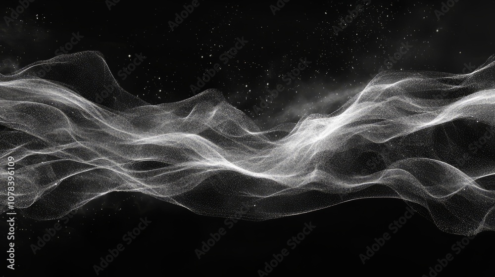 Obraz premium 3d rendered soft smooth wavy background. abstract backdrop
