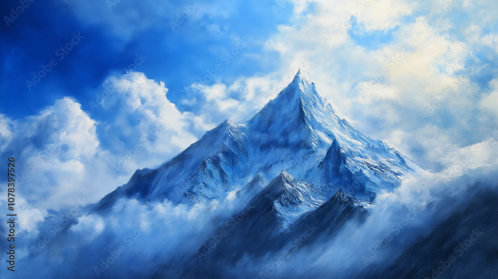 clouds over the mountains, mountains and clouds, Blue snow-capped mountains, mountain range, natural landscape clouds over the mountains, mountains and clouds, Blue snow-capped mountains, mountain range, natural landscape