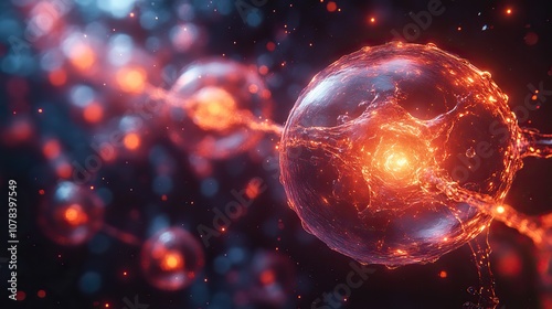 physics quantum and scientific background 3d rendering