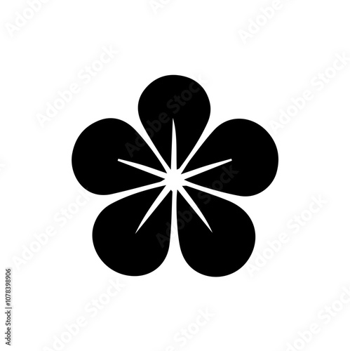Flower flat icon minimalist simple vector
