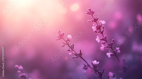 Soft berry purple background with faint smoke and a gentle light shine