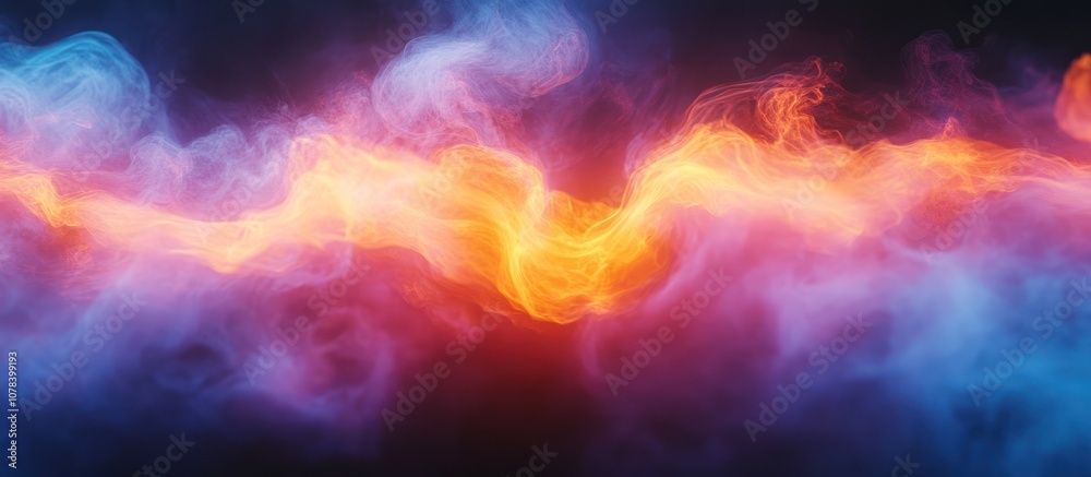 Abstract colorful smoke on a dark background. Abstract colorful smoke on a dark background.
