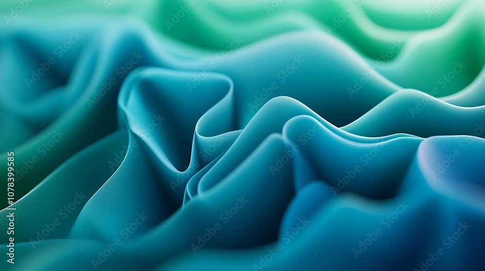 Obraz premium Rich blue and green gradient for calm background designs