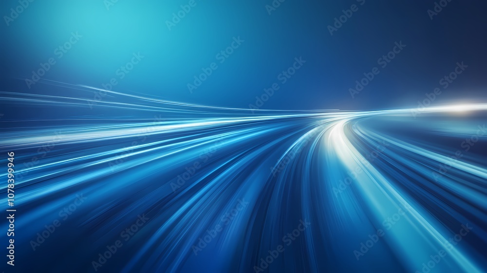 Digital technology Blue tunnel light poster background Digital technology Blue tunnel light poster background
