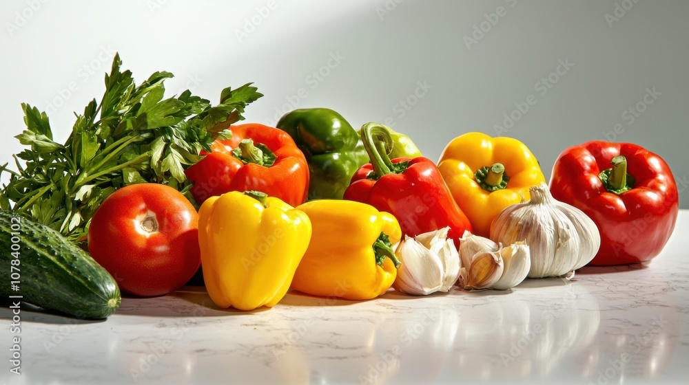 Explore a vibrant array of fresh ingredients for cooking Explore a vibrant array of fresh ingredients for cooking