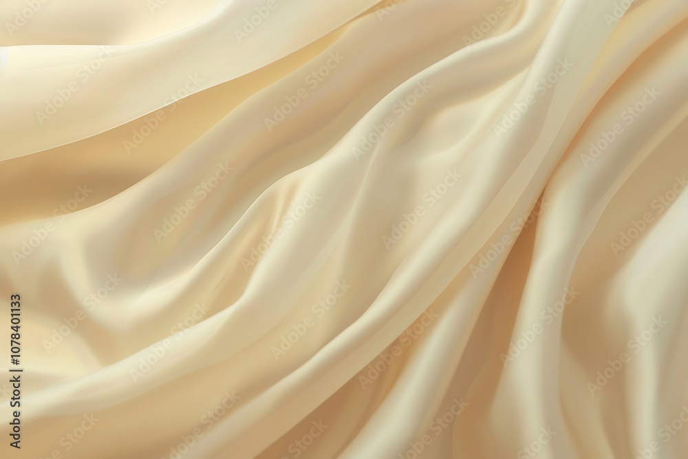 Fototapeta premium Elegant Beige Silk Fabric Background