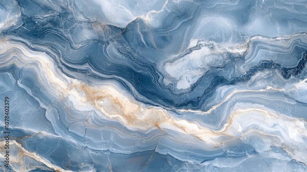 Ocean blue marble design, with light and dark blue tones blending smoothly and highlighted by delicate white veining Ocean blue marble design, with light and dark blue tones blending smoothly and highlighted by delicate white veining