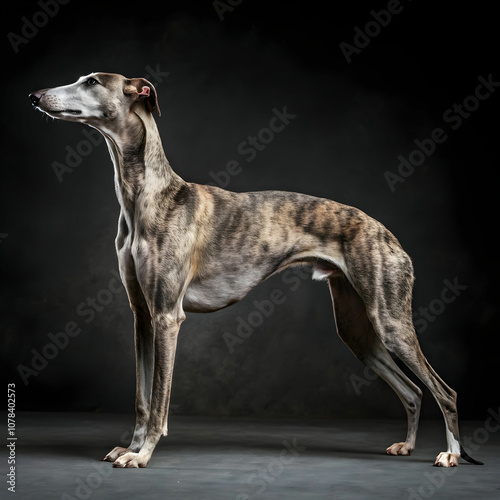 The Greyhound is a sleek, athletic dog known for its speed, gentle nature, and friendly temperament.