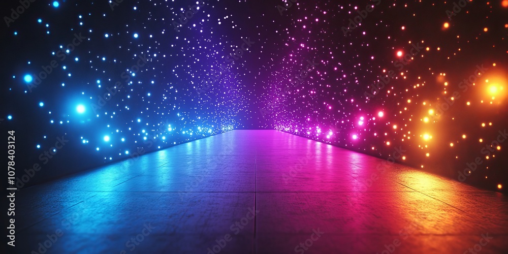 Neon Holographic Background, Generative AI Neon Holographic Background, Generative AI