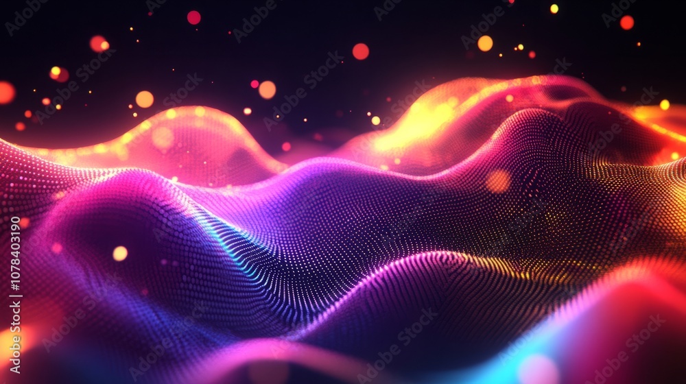 shiny purple abstract light background with glitter, wavy neon background shiny purple abstract light background with glitter, wavy neon background