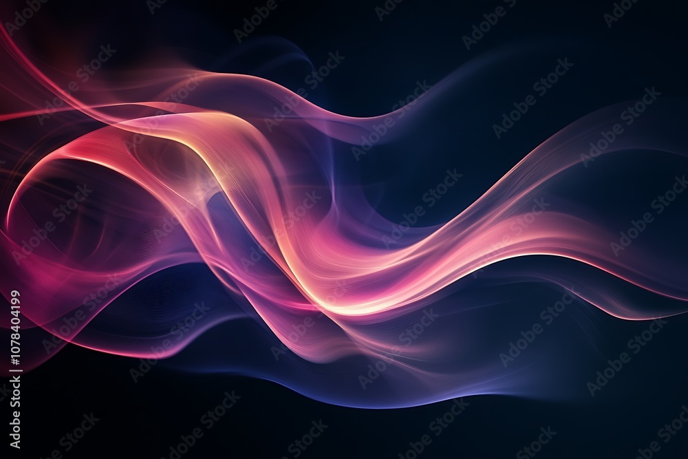 Smooth light trails on dark background Smooth light trails on dark background