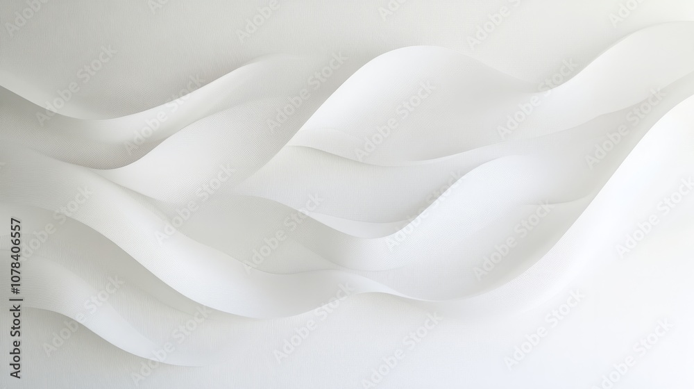 Obraz premium 3d abstract white wavy smooth background