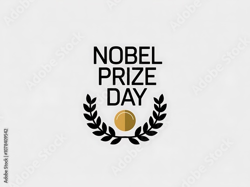 Nobel Prize Day with Laurel Wreath and Gold Medal photo