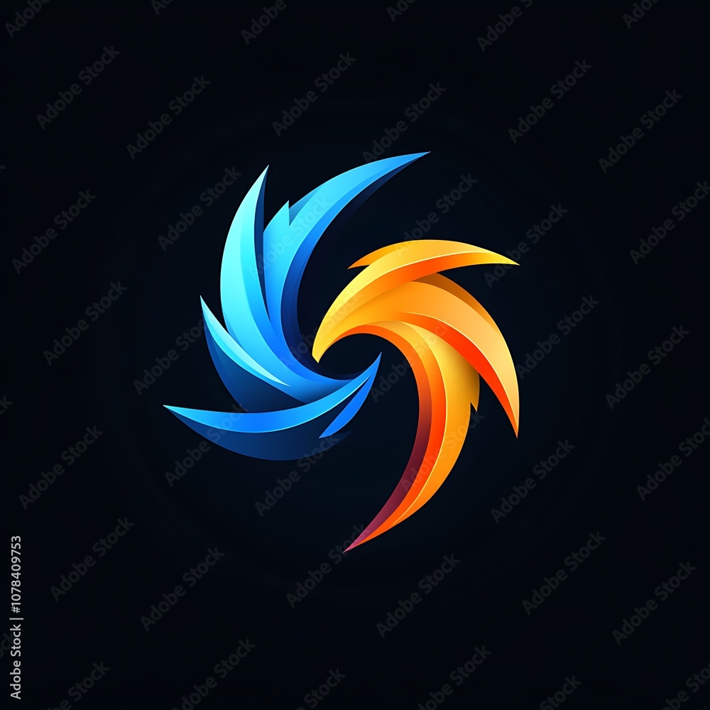 Modern abstract logo design ai generated Modern abstract logo design ai generated