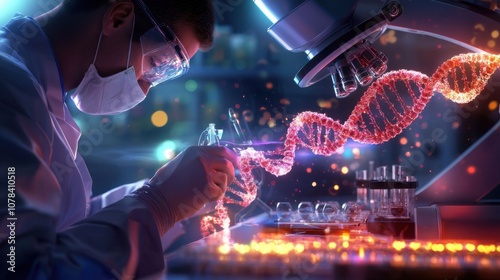 Scientists conduct advanced genome sequencing in high-tech lab
