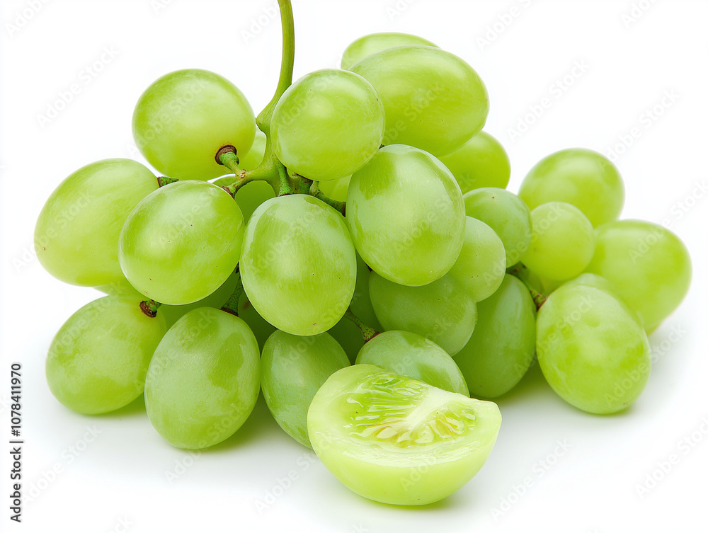 Close-Up of Fresh Green Grapes Perfect for Healthy Eating Themes Close-Up of Fresh Green Grapes Perfect for Healthy Eating Themes