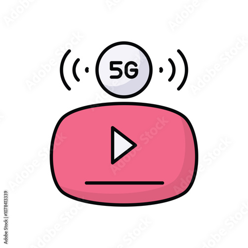 Seamless Streaming vector icon