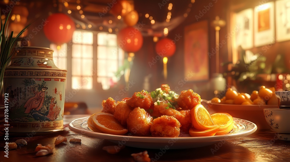 Chinese food with orange chicken, crab rangoon and fortune cookie. chinese food. Ultra realistic. Photorealistic hypermaximalist advertising photography hyper realistic fine detail Chinese food with orange chicken, crab rangoon and fortune cookie. chinese food. Ultra realistic. Photorealistic hypermaximalist advertising photography hyper realistic fine detail