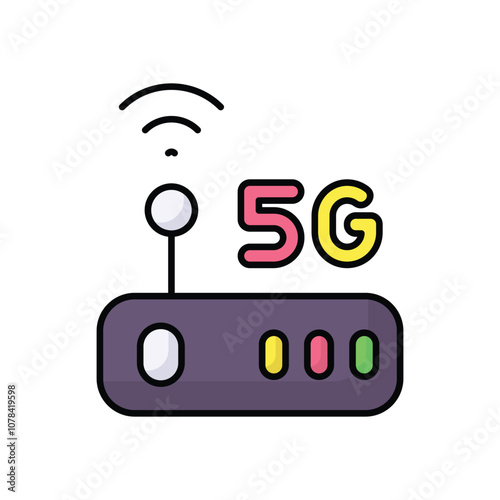 5g Wifi Modem vector icon