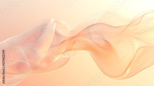 Light peach pink background with light smoke haze