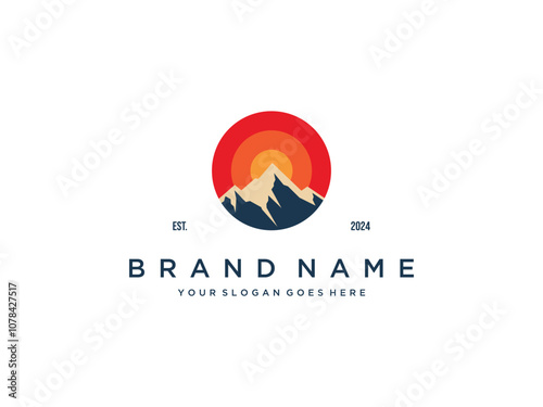 mountain logo design concept vector template