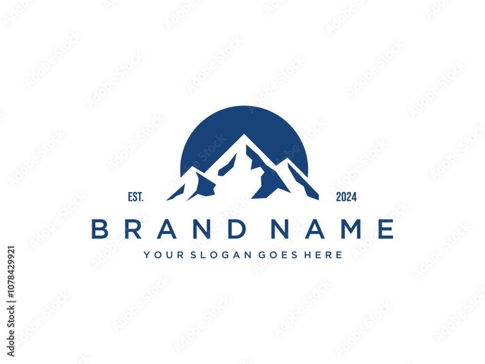 Obraz premium mountain logo design concept vector template