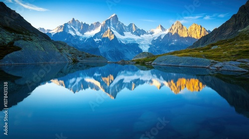 Mountain Reflection in Tranquil Lake