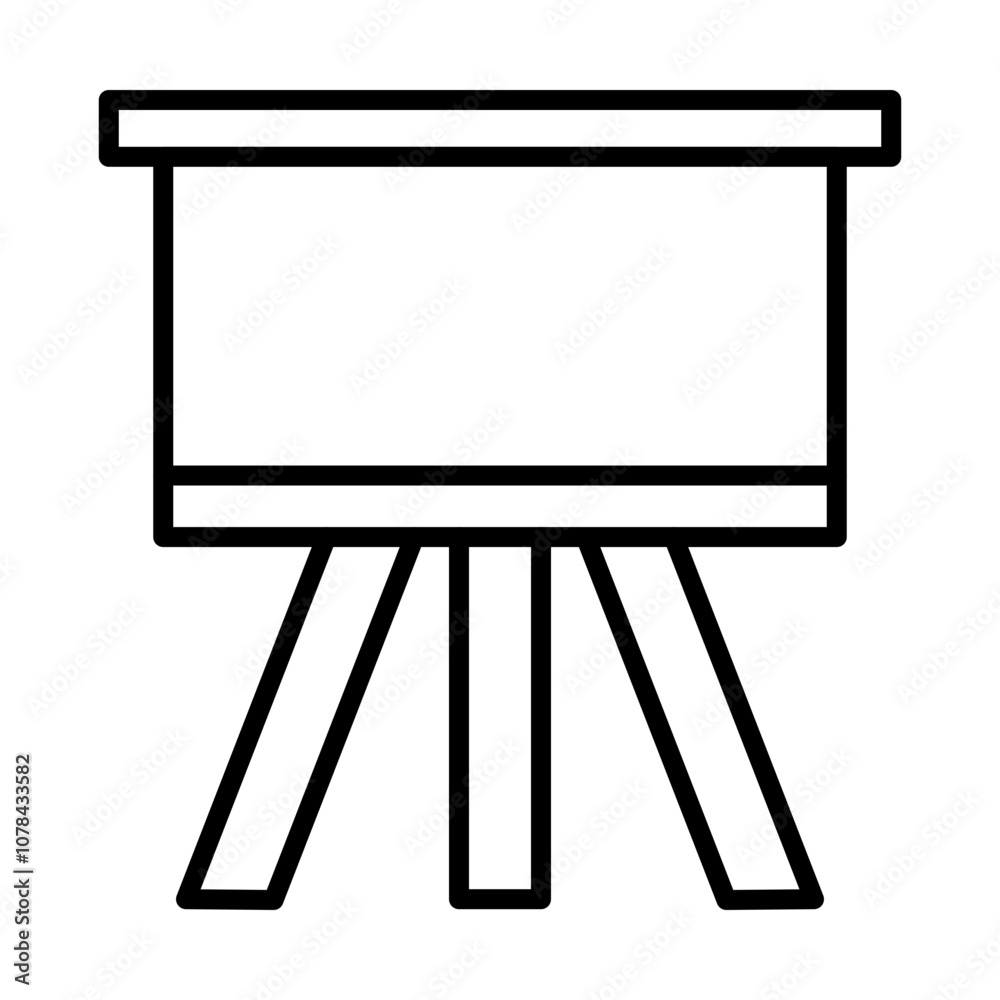 Whiteboard line icon